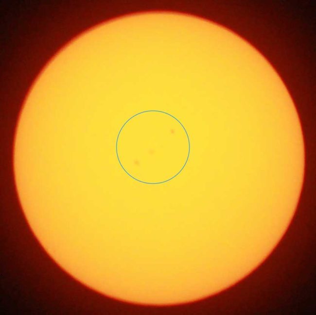 Sunspots. 20th January 2017, Madras, Oregon
