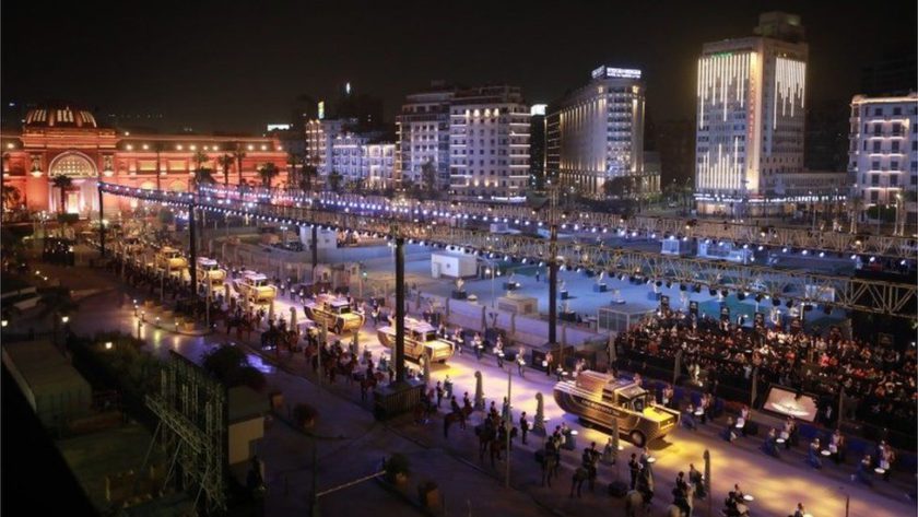 pharaoh's curse and the golden parade on Sat April 3, 2021
